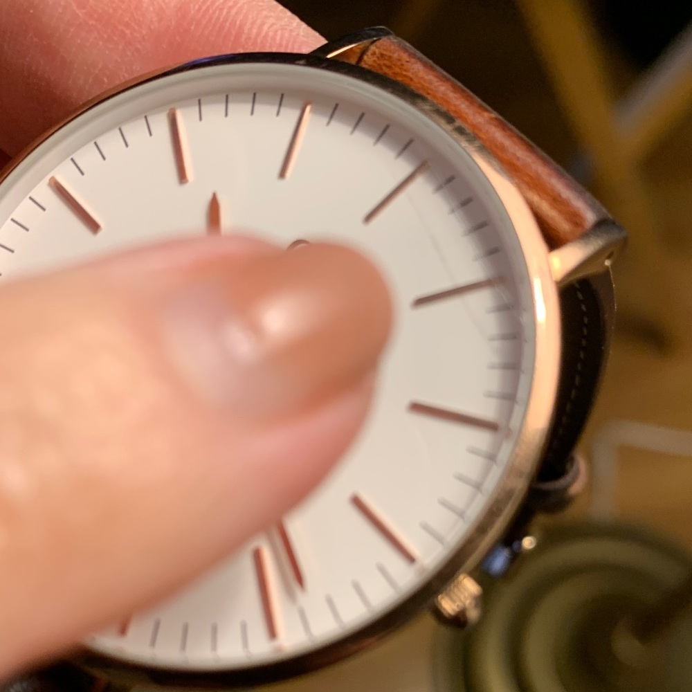 Daniel Wellington Classic White Dial Watch with Brown Leather Strap Rose Gold - Picture 10 of 11
